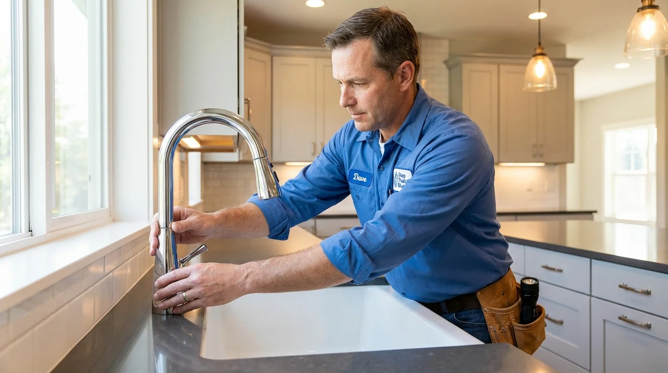 Kitchen faucet installation by Johns Plumbing LLC in Atwater